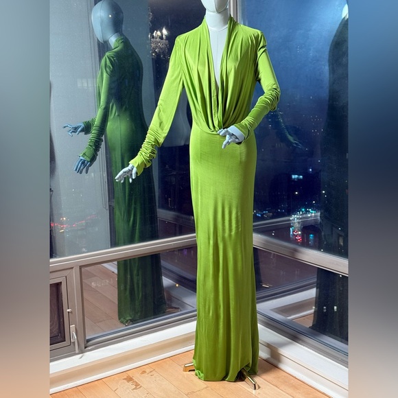 🆕 RAT & BOA 🧿 NWOT Octavia Long Sleeve Column Maxi Dress, Green - Sz XL US 10 - Picture 5 of 16